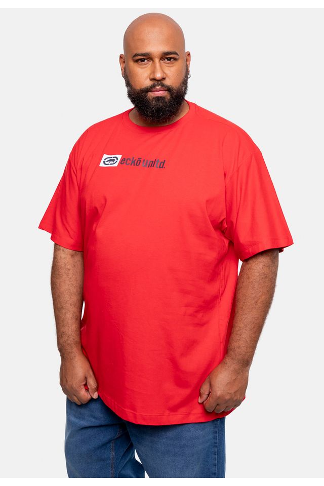 Camiseta-Ecko-Estampada-Plus-Size-Vermelha