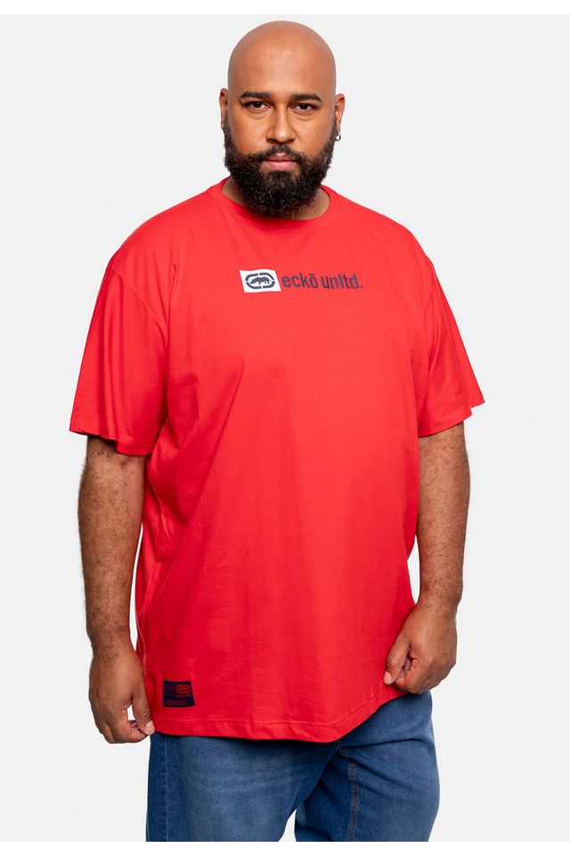 Camiseta-Ecko-Estampada-Plus-Size-Vermelha