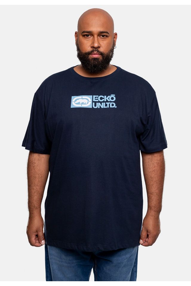 Camiseta-Ecko-Estampada-Plus-Size-Azul-Marinho
