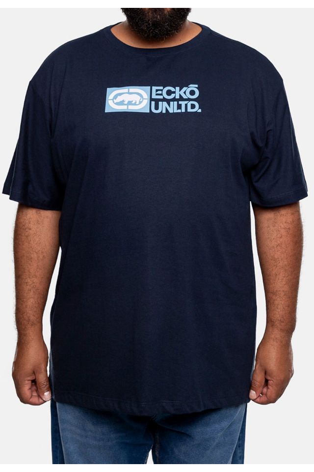 Camiseta-Ecko-Estampada-Plus-Size-Azul-Marinho