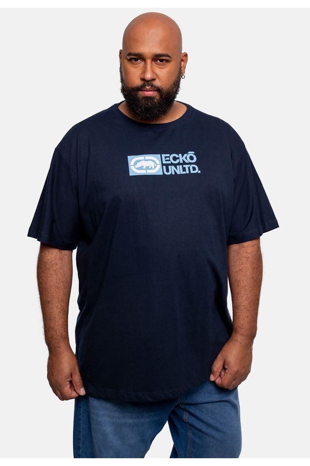 Camiseta-Ecko-Estampada-Plus-Size-Azul-Marinho