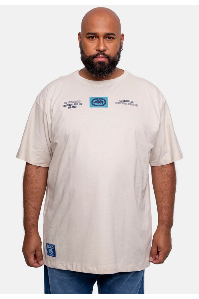 Camiseta-Ecko-Estampada-Plus-Size-Areia