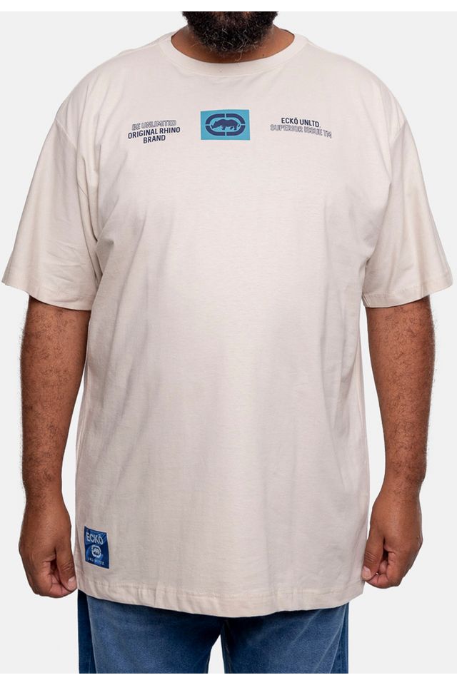Camiseta-Ecko-Estampada-Plus-Size-Areia