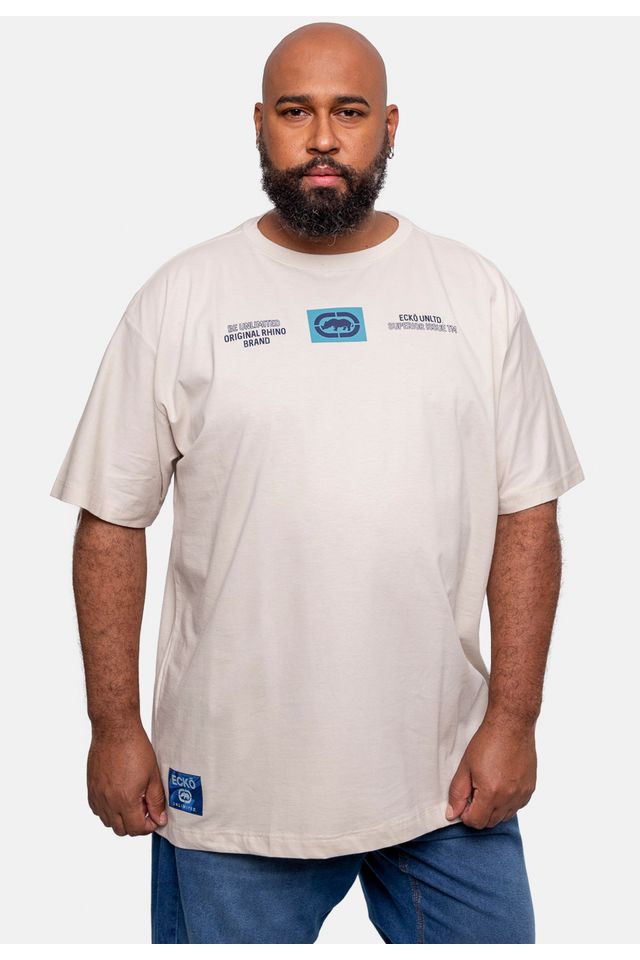 Camiseta-Ecko-Estampada-Plus-Size-Areia
