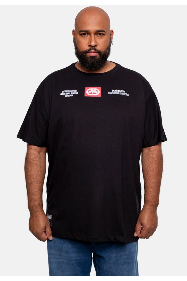 Camiseta-Ecko-Estampada-Plus-Size-Preta Camiseta-Ecko-Estampada-Plus-Size-Preta