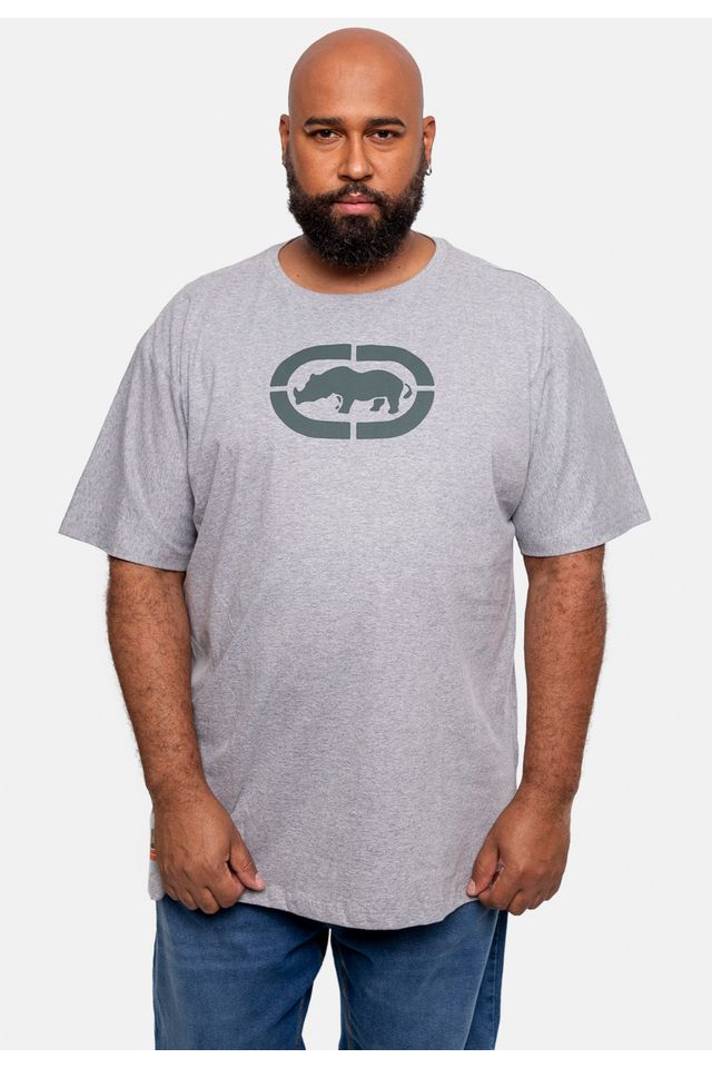 Camiseta-Ecko-Estampada-Plus-Size-Cinza-Mescla