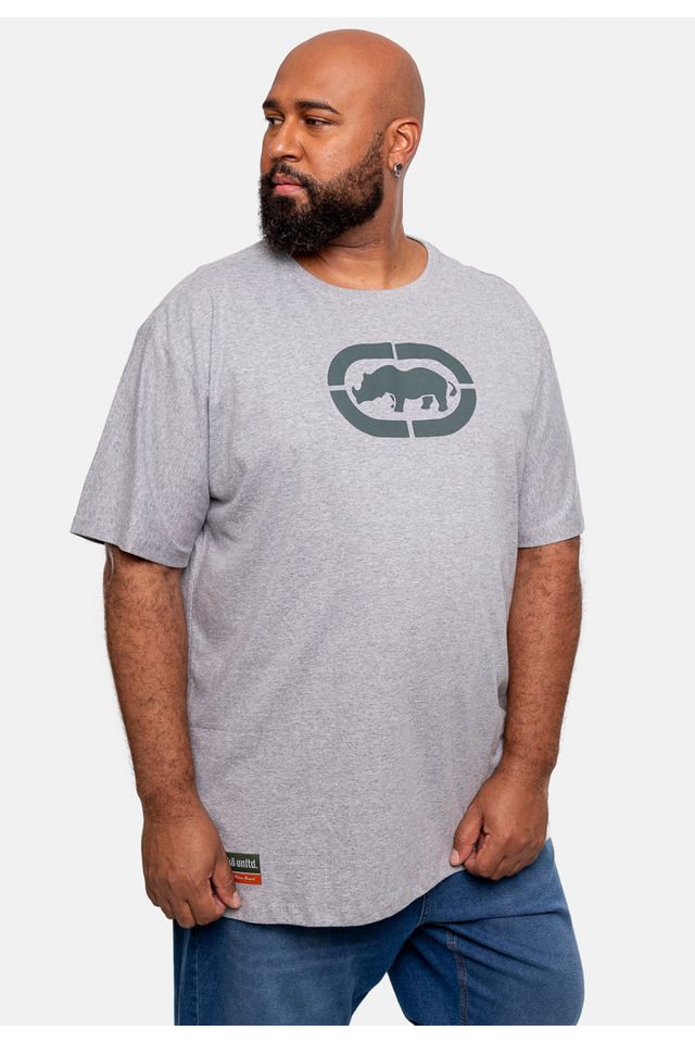 Camiseta-Ecko-Estampada-Plus-Size-Cinza-Mescla