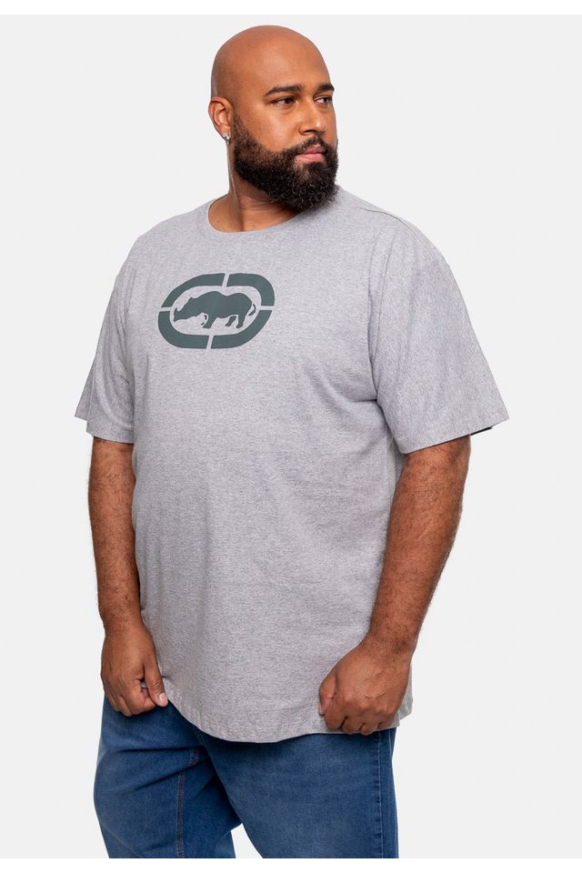 Camiseta-Ecko-Estampada-Plus-Size-Cinza-Mescla