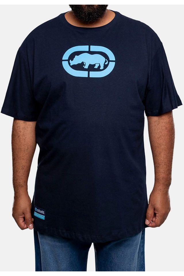Camiseta-Ecko-Estampada-Plus-Size-Azul-Marinho