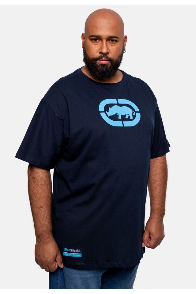 Camiseta-Ecko-Estampada-Plus-Size-Azul-Marinho