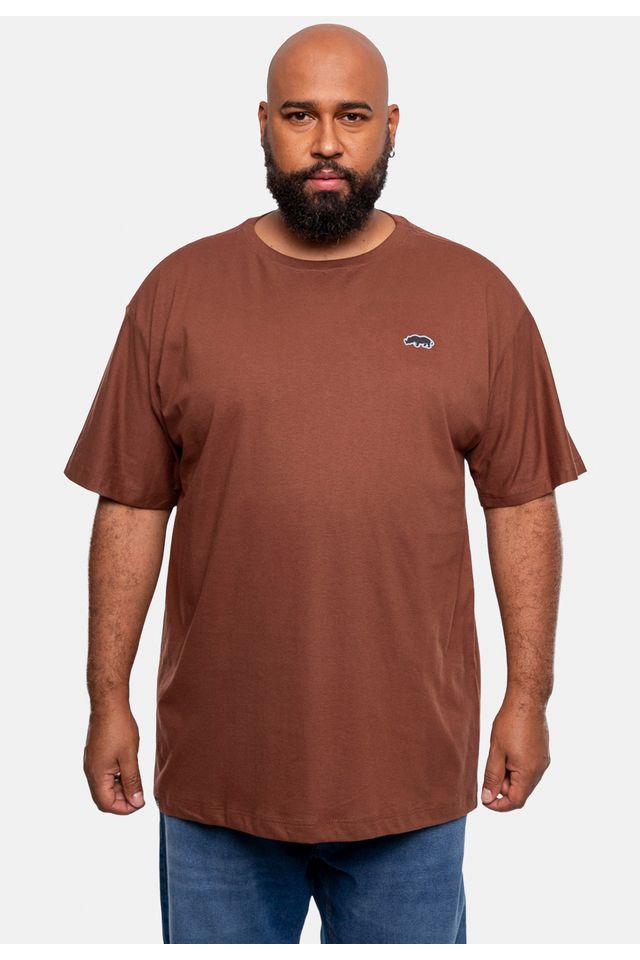 Camiseta-Ecko-Estampada-Plus-Size-Marrom