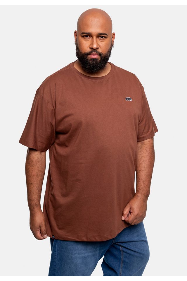 Camiseta-Ecko-Estampada-Plus-Size-Marrom