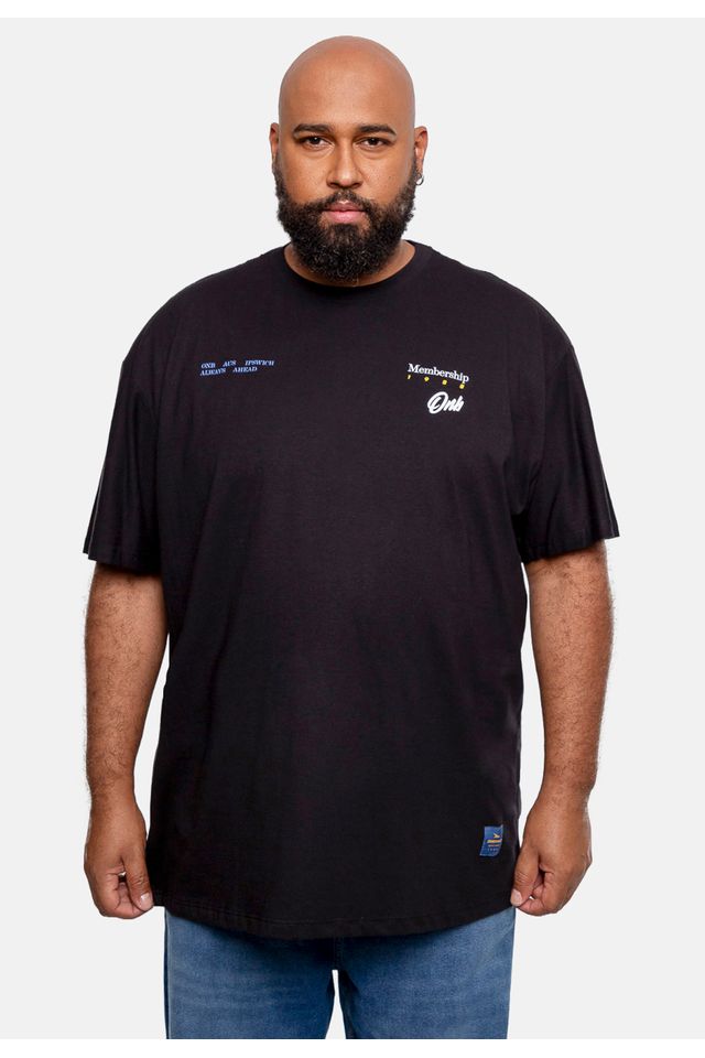 Camiseta-Onbongo-Estampada-Plus-Size-Preta Camiseta-Onbongo-Estampada-Plus-Size-Preta