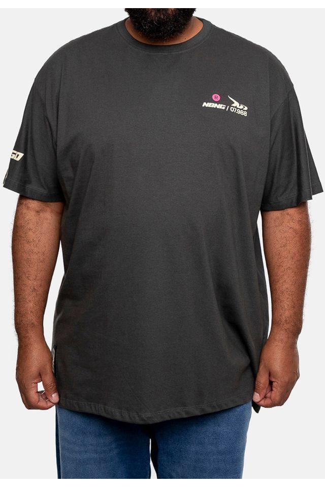 Camiseta-Onbongo-Estampada-Plus-Size-Chumbo