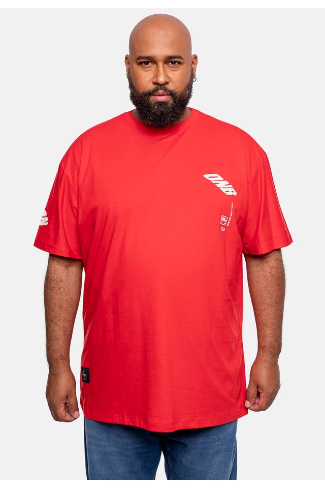 Camiseta-Onbongo-Estampada-Plus-Size-Vermelha Camiseta-Onbongo-Estampada-Plus-Size-Vermelha