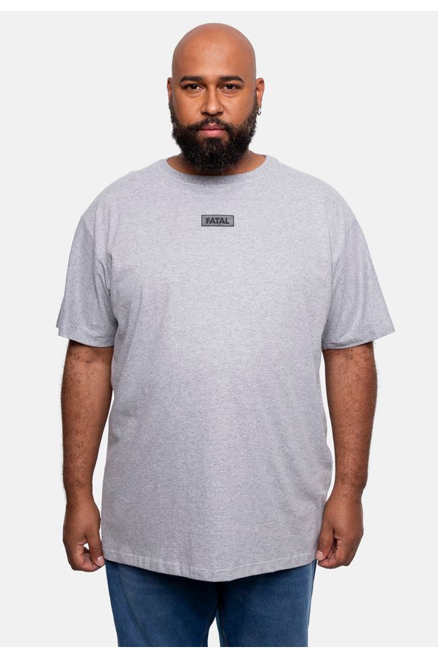 Camiseta-Fatal-Estampada-Plus-Size-Cinza-Mescla Camiseta-Fatal-Estampada-Plus-Size-Cinza-Mescla