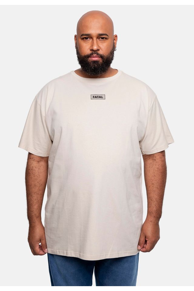 Camiseta-Fatal-Estampada-Plus-Size-Areia Camiseta-Fatal-Estampada-Plus-Size-Areia