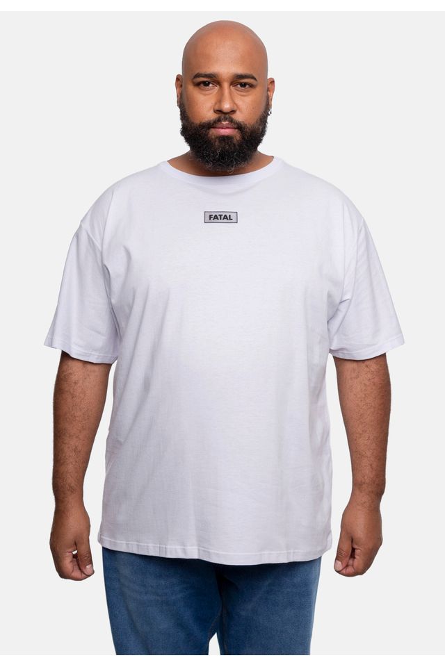 Camiseta-Fatal-Estampada-Plus-Size-Branca Camiseta-Fatal-Estampada-Plus-Size-Branca