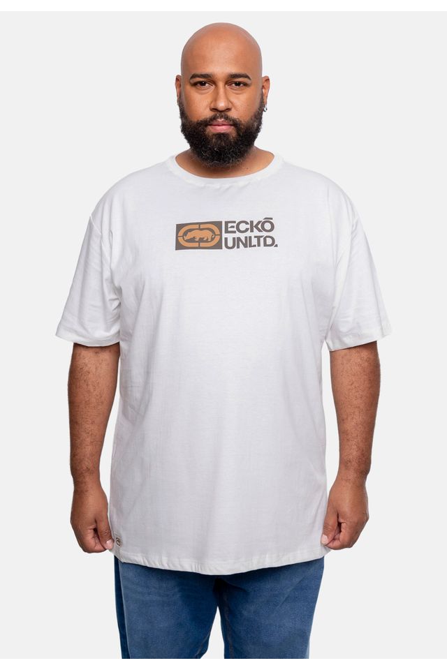 Camiseta-Ecko-Estampada-Plus-Size-Branca Camiseta-Ecko-Estampada-Plus-Size-Branca