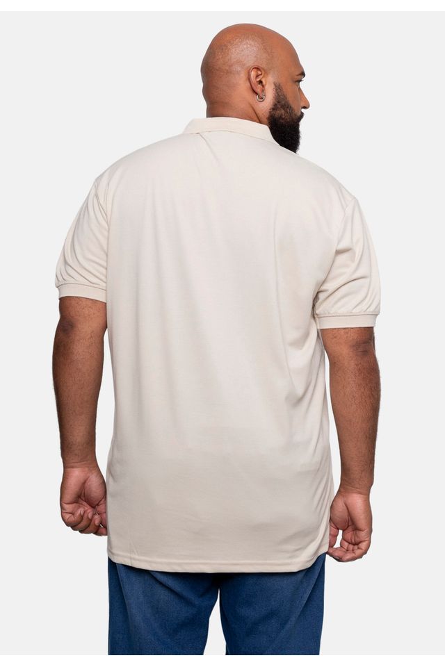 Camisa-Ecko-Polo-Piquet-Plus-Size-Areia