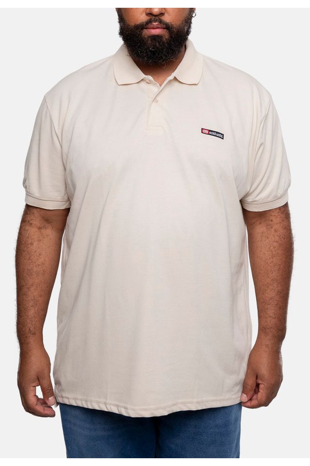 Camisa-Ecko-Polo-Piquet-Plus-Size-Areia