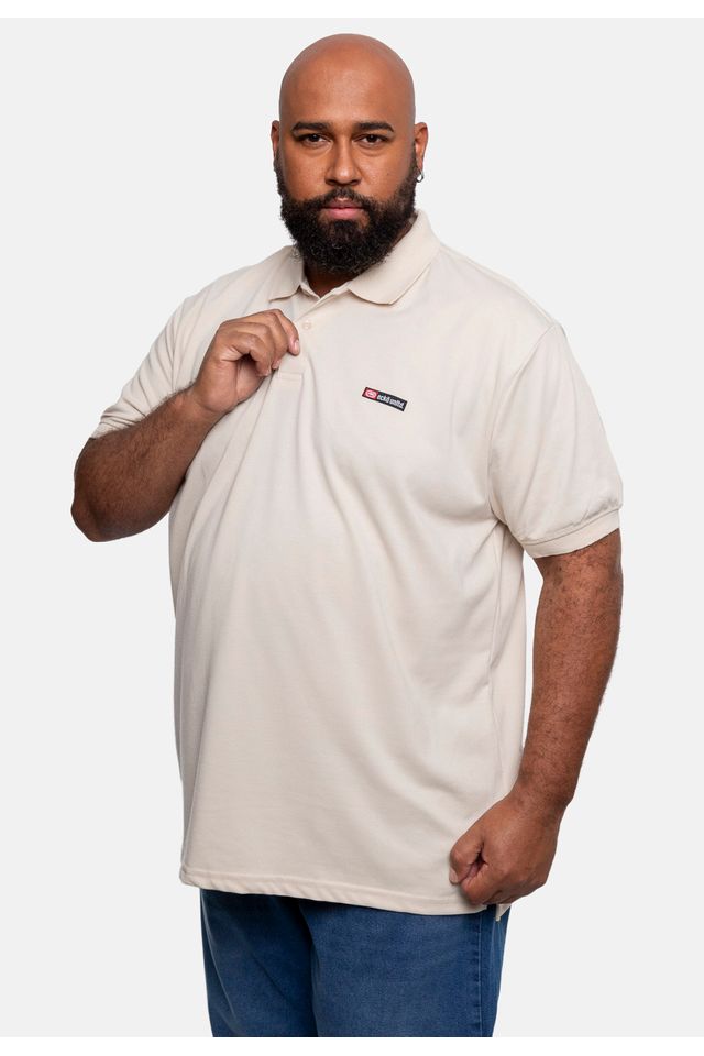 Camisa-Ecko-Polo-Piquet-Plus-Size-Areia