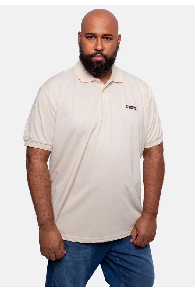 Camisa-Ecko-Polo-Piquet-Plus-Size-Areia