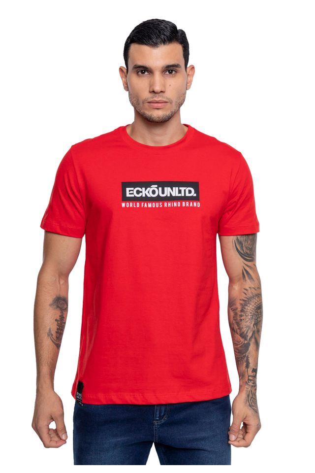 Camiseta-Ecko-Estampada-Vermelha