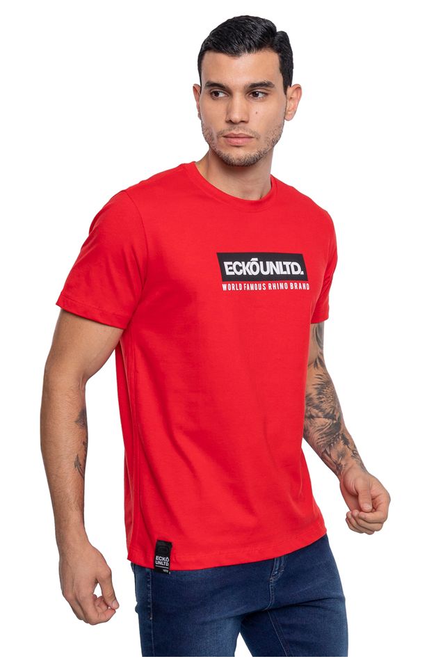 Camiseta-Ecko-Estampada-Vermelha