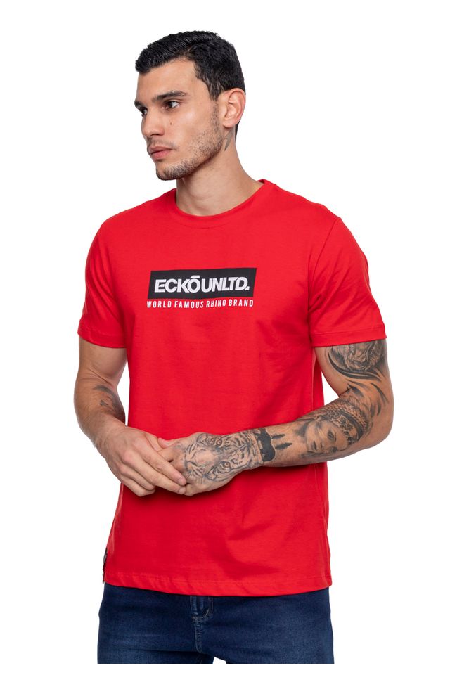 Camiseta-Ecko-Estampada-Vermelha