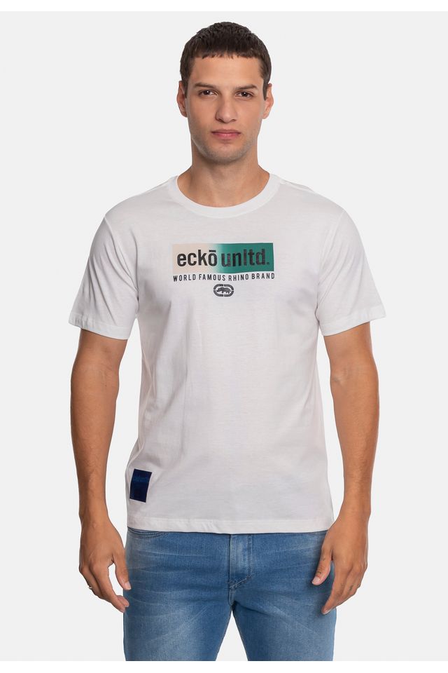 Camiseta-Ecko-Estampada-Branca