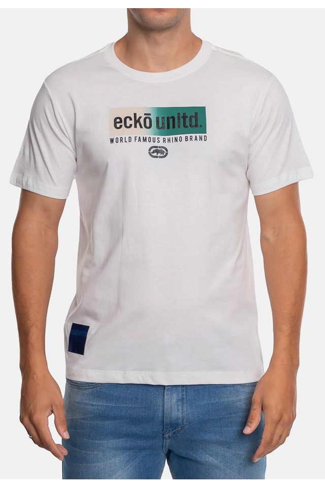 Camiseta-Ecko-Estampada-Branca