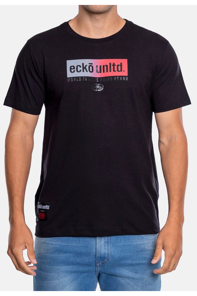 Camiseta-Ecko-Estampada-Preta