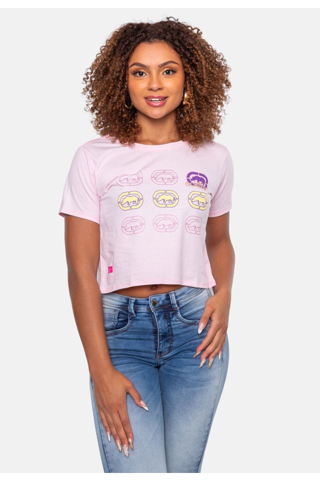 Camiseta-Ecko-Cropped-Rosa Camiseta-Ecko-Cropped-Rosa
