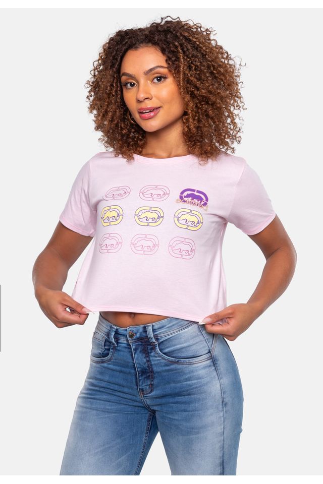 Camiseta-Ecko-Cropped-Rosa