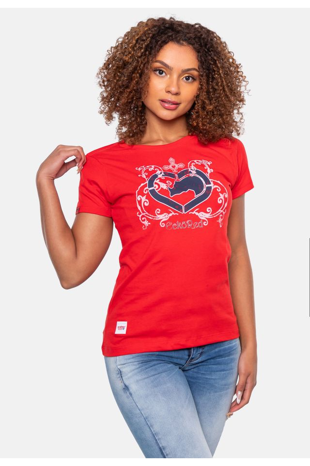 Camiseta-Ecko-Feminina-Estampada-Vermelha