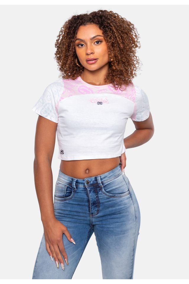 Camiseta-Ecko-Cropped-Branca