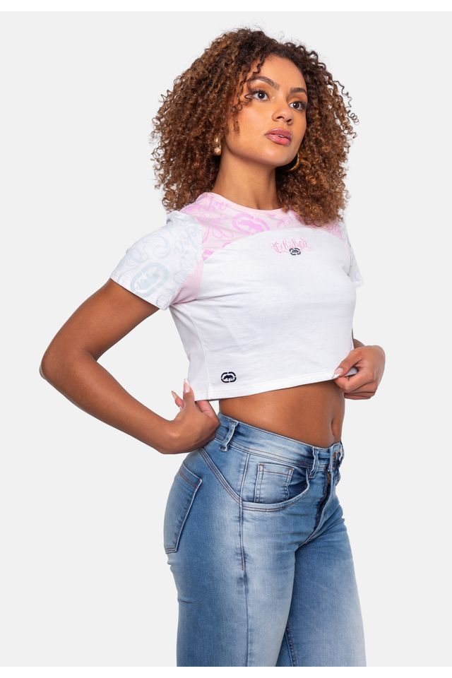 Camiseta-Ecko-Cropped-Branca