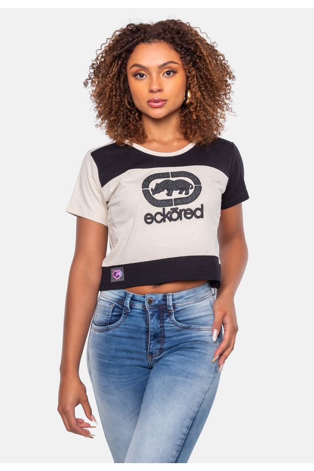 Camiseta-Ecko-Cropped-Especial-Areia Camiseta-Ecko-Cropped-Especial-Areia