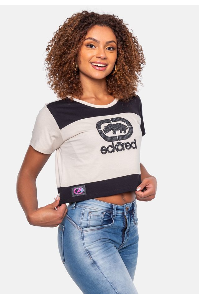 Camiseta-Ecko-Cropped-Especial-Areia