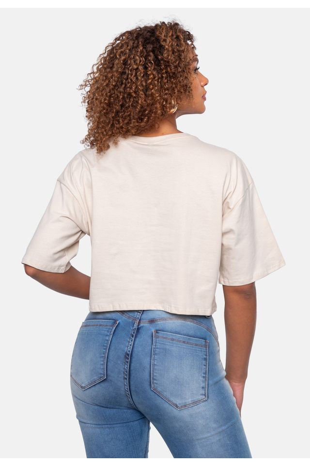 Camiseta-Ecko-Cropped-Areia