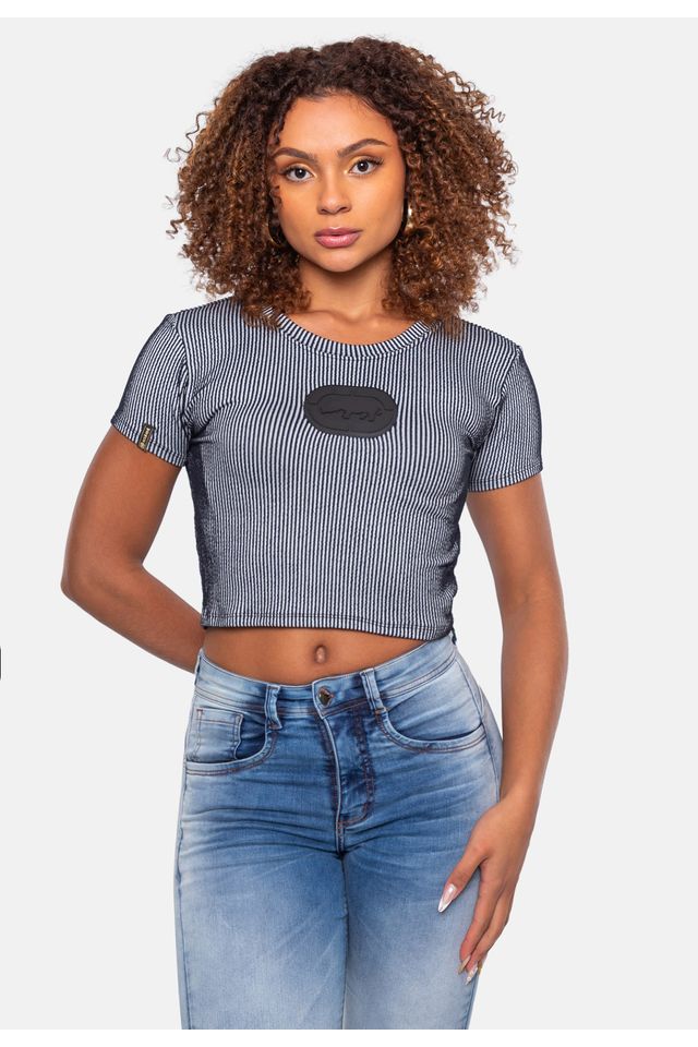 Camiseta-Ecko-Cropped-Especial-Preta Camiseta-Ecko-Cropped-Especial-Preta