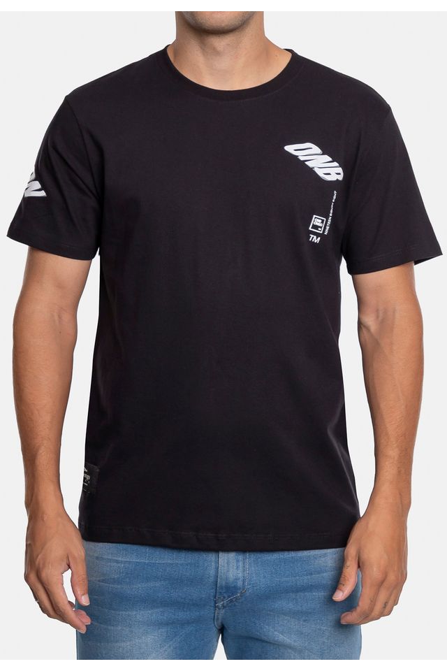 Camiseta-Onbongo-Estampada-Preta