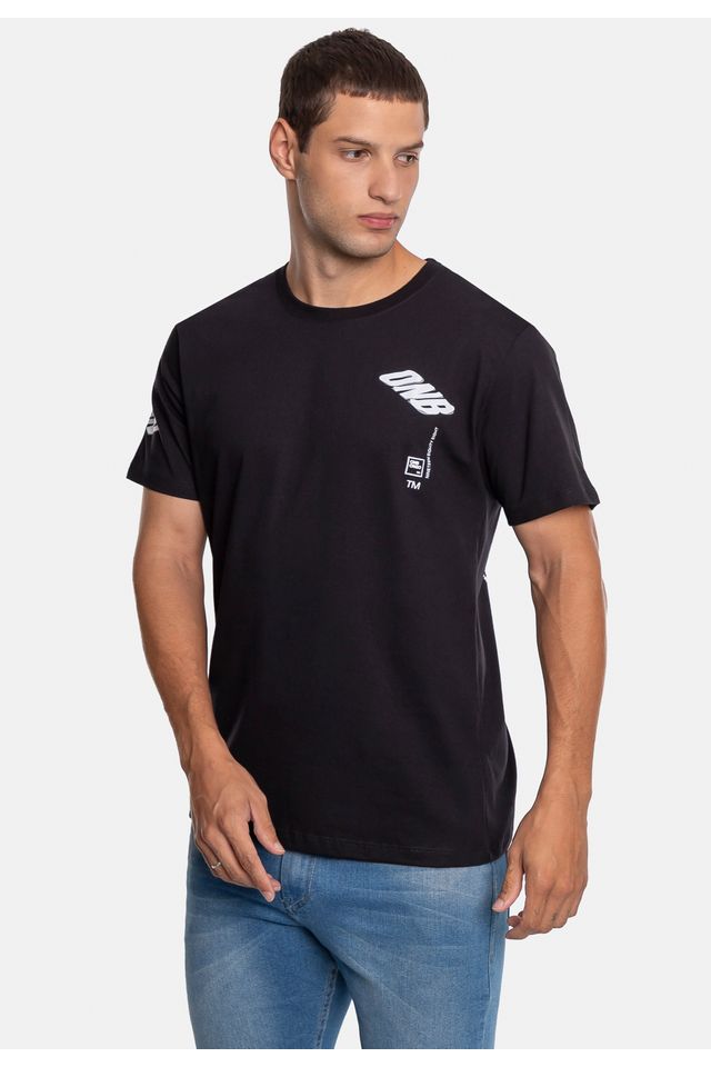 Camiseta-Onbongo-Estampada-Preta