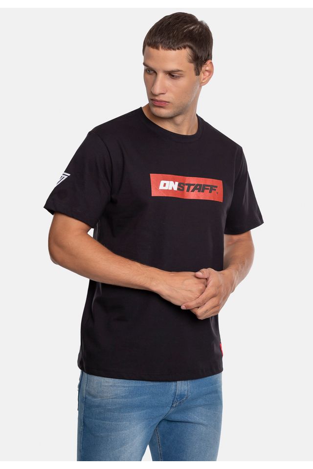 Camiseta-Onbongo-Estampada-Preta