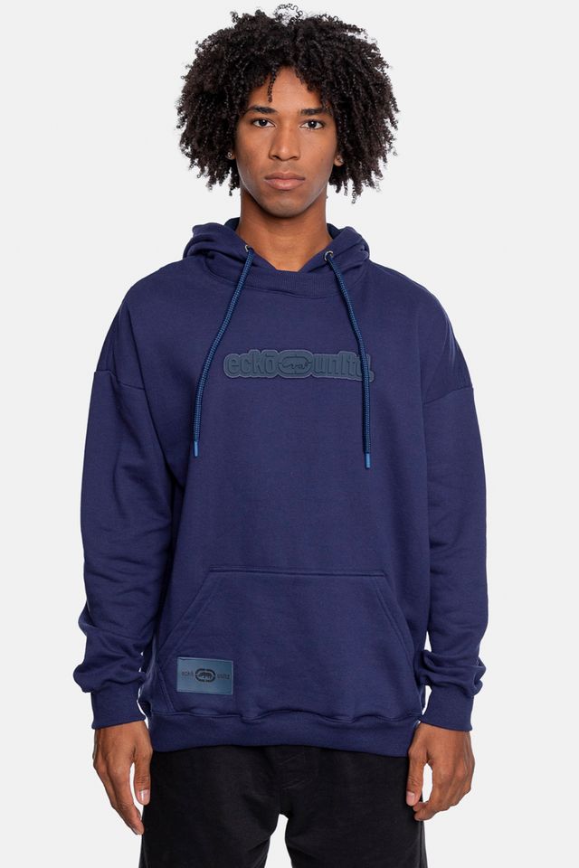 Moletom-Ecko-Canguru-Fechado-Azul Moletom-Ecko-Canguru-Fechado-Azul