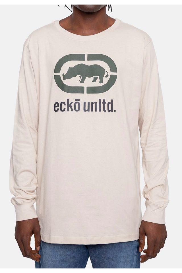 Camiseta-Ecko-Manga-Longa-Areia
