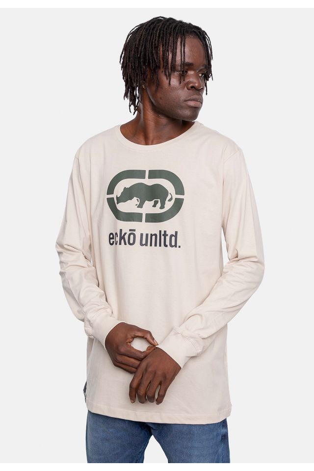 Camiseta-Ecko-Manga-Longa-Areia