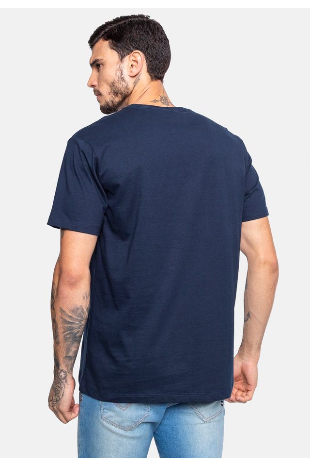 Camiseta-Ecko-Estampada-Azul-Marinho