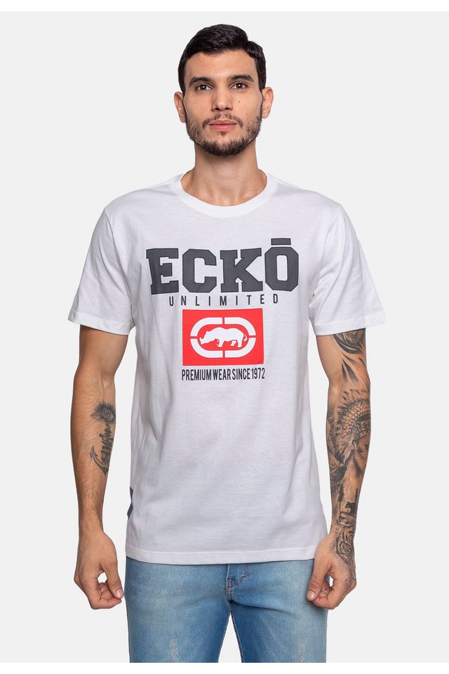 Camiseta-Ecko-Estampada-Branca Camiseta-Ecko-Estampada-Branca